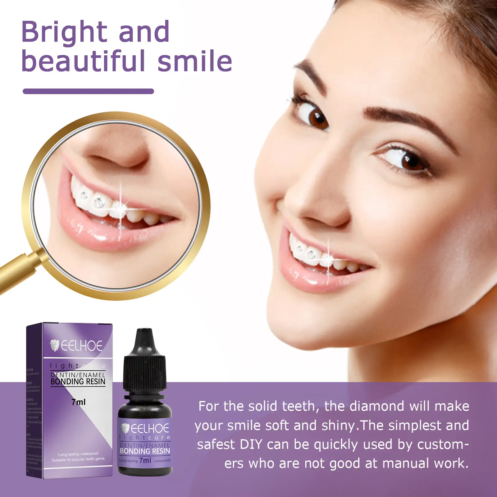 Teeth Diamond Bright Crystal Gem Paste Self-adhesive Glue Tooth Decoration Glue