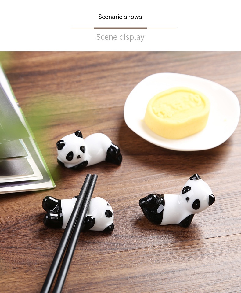 Title 5, Creative Cute Little Panda Chopstick Holder Cer...