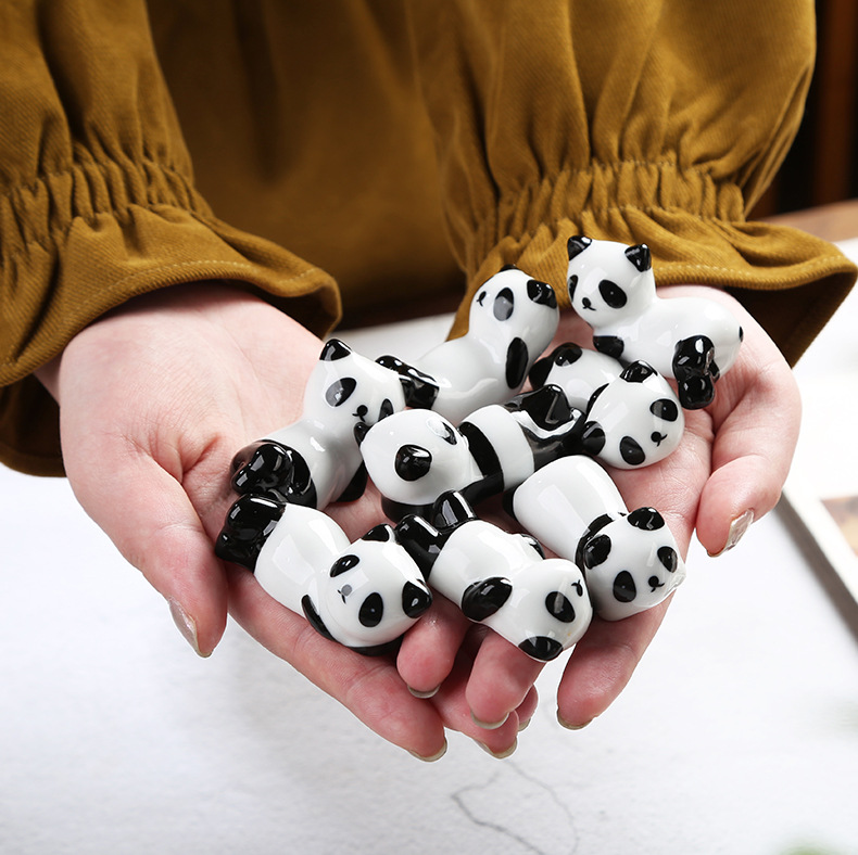 Title 7, Creative Cute Little Panda Chopstick Holder Cer...