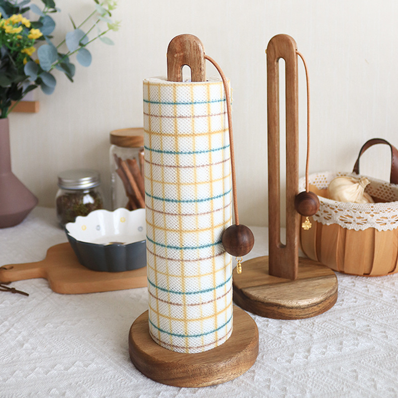 Title 1, Solid Wood Tissue Rack Non-perforated Roll Pape...