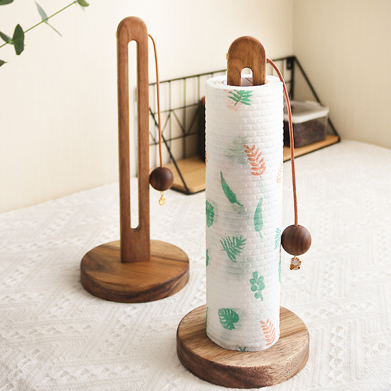 Title 3, Solid Wood Tissue Rack Non-perforated Roll Pape...