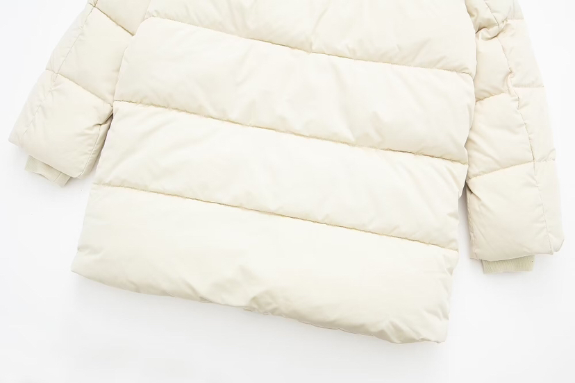 European And American Style Women's Loose Hooded Warm Cotton Coat Overcoat