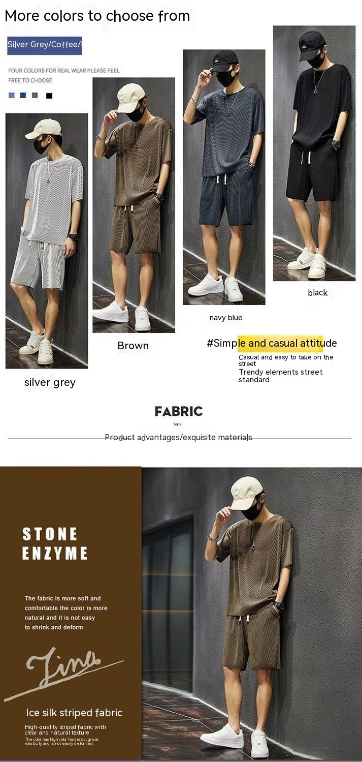 Title 5, Traje de verano para hombre, fino, suelto, de m...