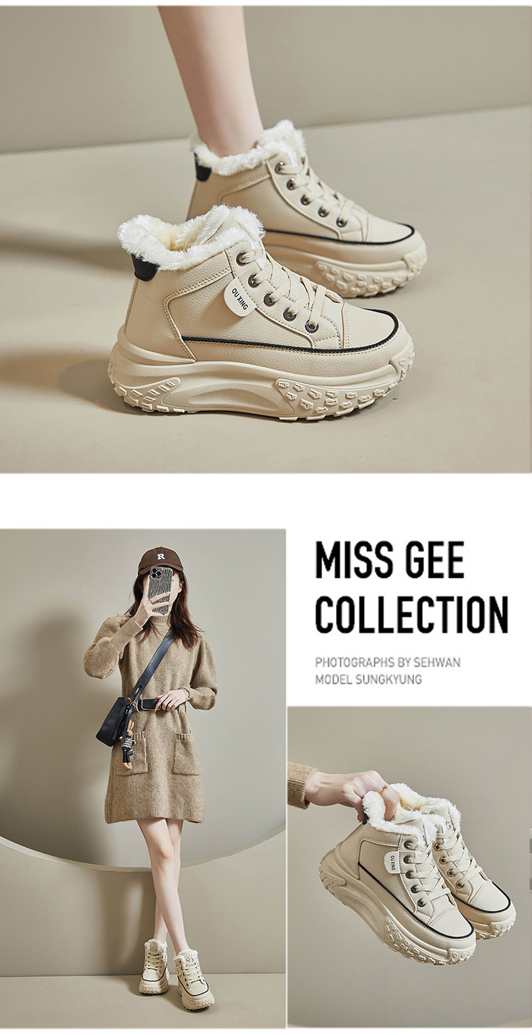 High Top With Velvet Board Shoes