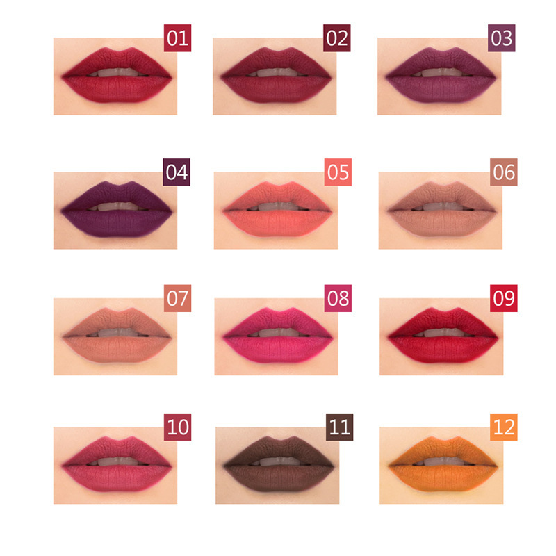 Title 5, 12 Farben wasserfester, nicht verwischender Lip...