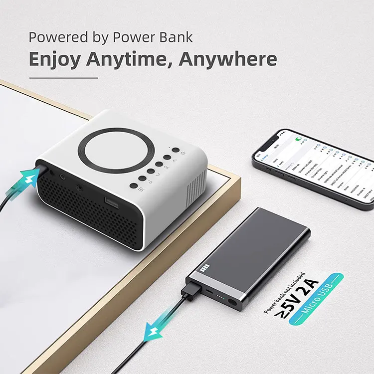 Title 6, Proiettore YT300 Mini Portatile per Casa 24 ANS...