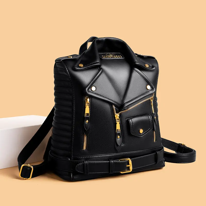 Soft Leather Textured Jacket Trendy Wild Clothes