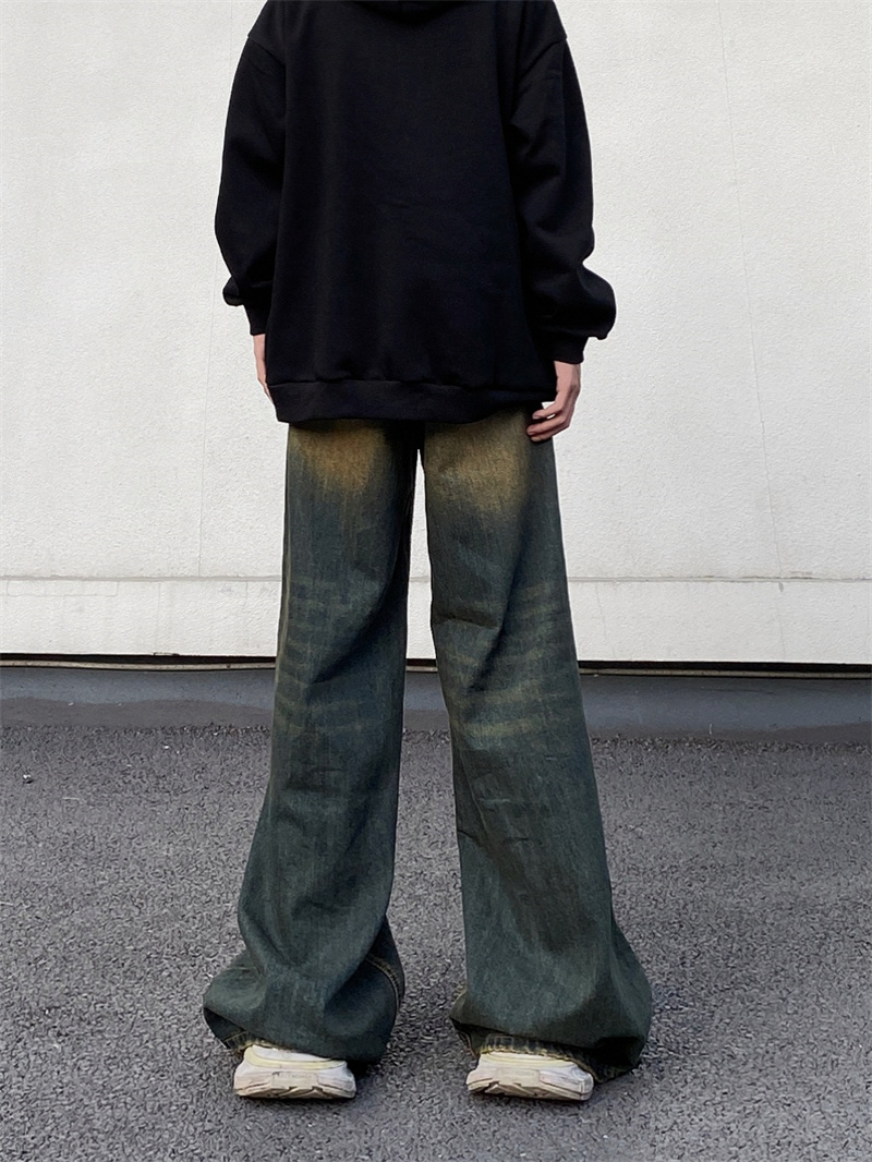 Men's Fashionable Retro Distressed Gradient Jeans