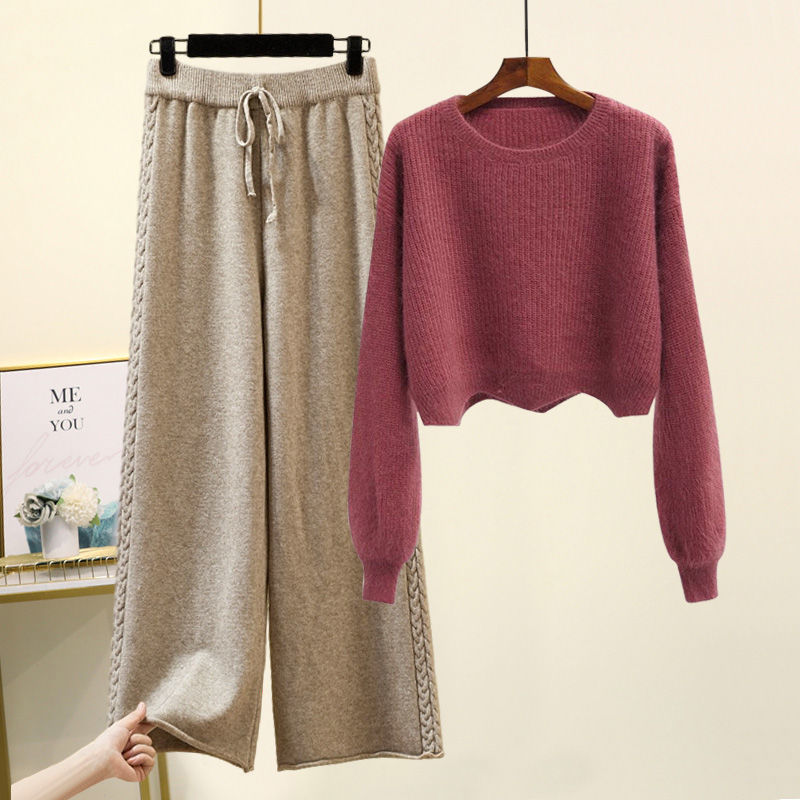 Title 3, Autumn And Winter Set Knitted Sweater Slimming ...