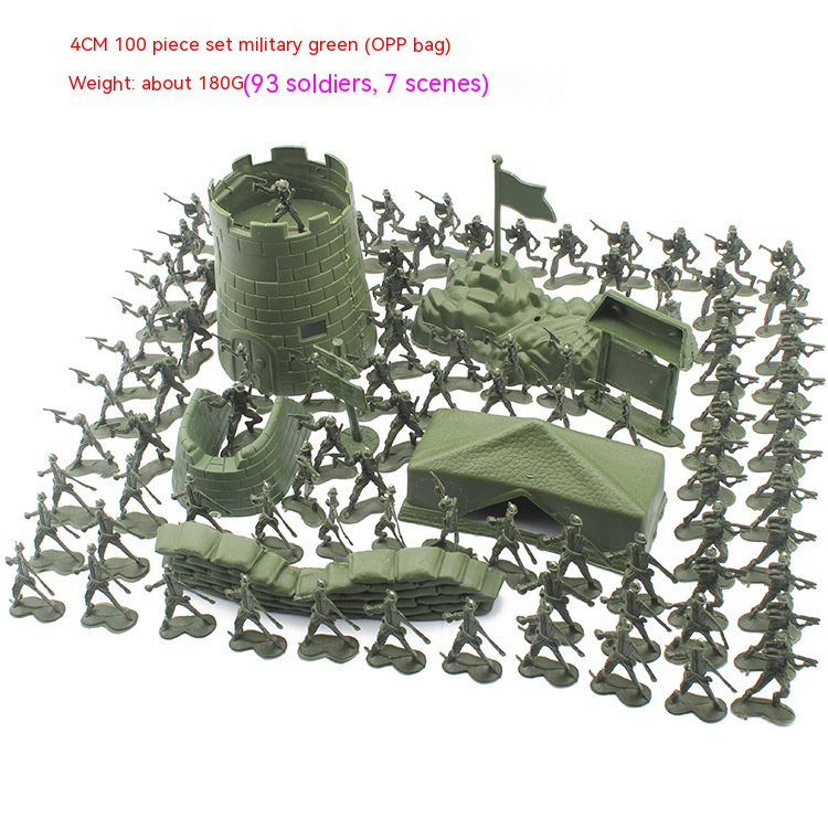 Small Soldier Toy Suit 100 Pieces 4cm Children's Gift - Image 9