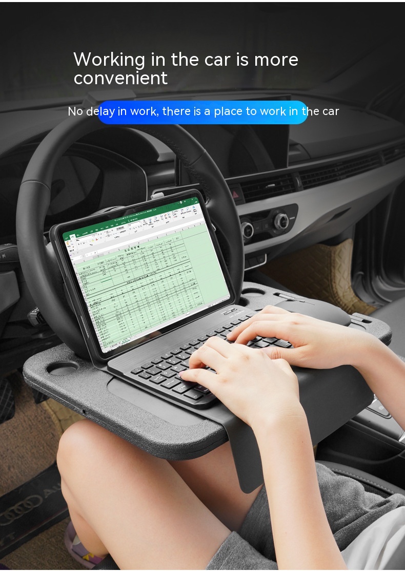 Onboard Steering Wheel Dinning Board Office Laptop Stand Tray - Image 22