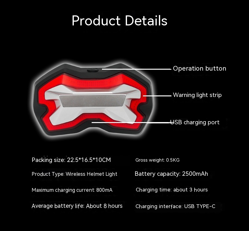 Title 5, Motorcycle Helmet Wireless Warning Light