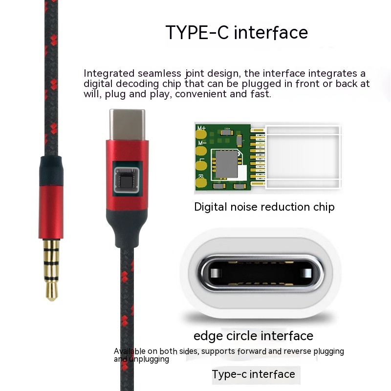 Title 2, USB-C Mikrofon ve Ağızlık Ses Kablosu. Podcast,...