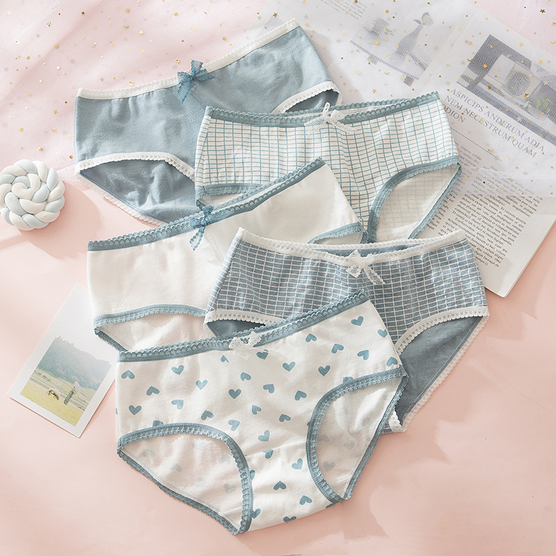 Title 1, Tingweiya Fog Blue Mesh Lovely Girl Underwear W...