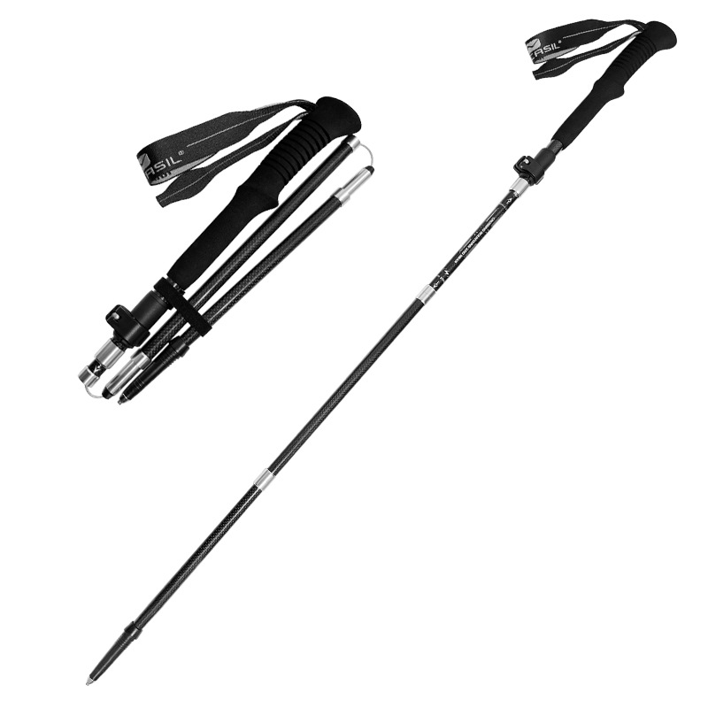 Title 2, 3K Carbon Fiber Folding Alpenstock