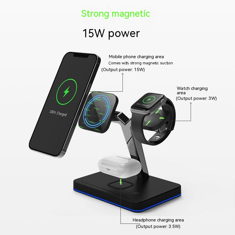 Three-in-one Wireless Charging Vertical Magnetic Bracket - Image 3