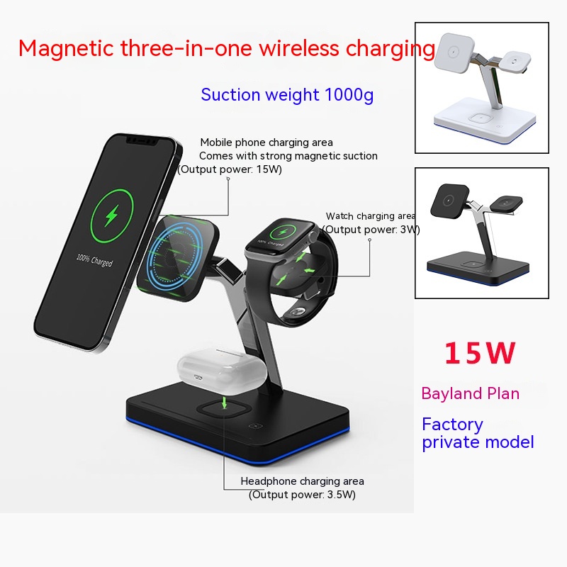 Three-in-one Wireless Charging Vertical Magnetic Bracket - Image 6