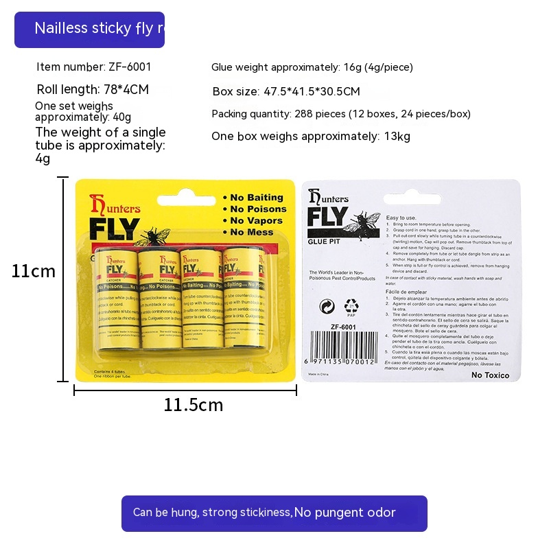 Title 3, Nail-free Double-sided Sticky Fly Roll Paper