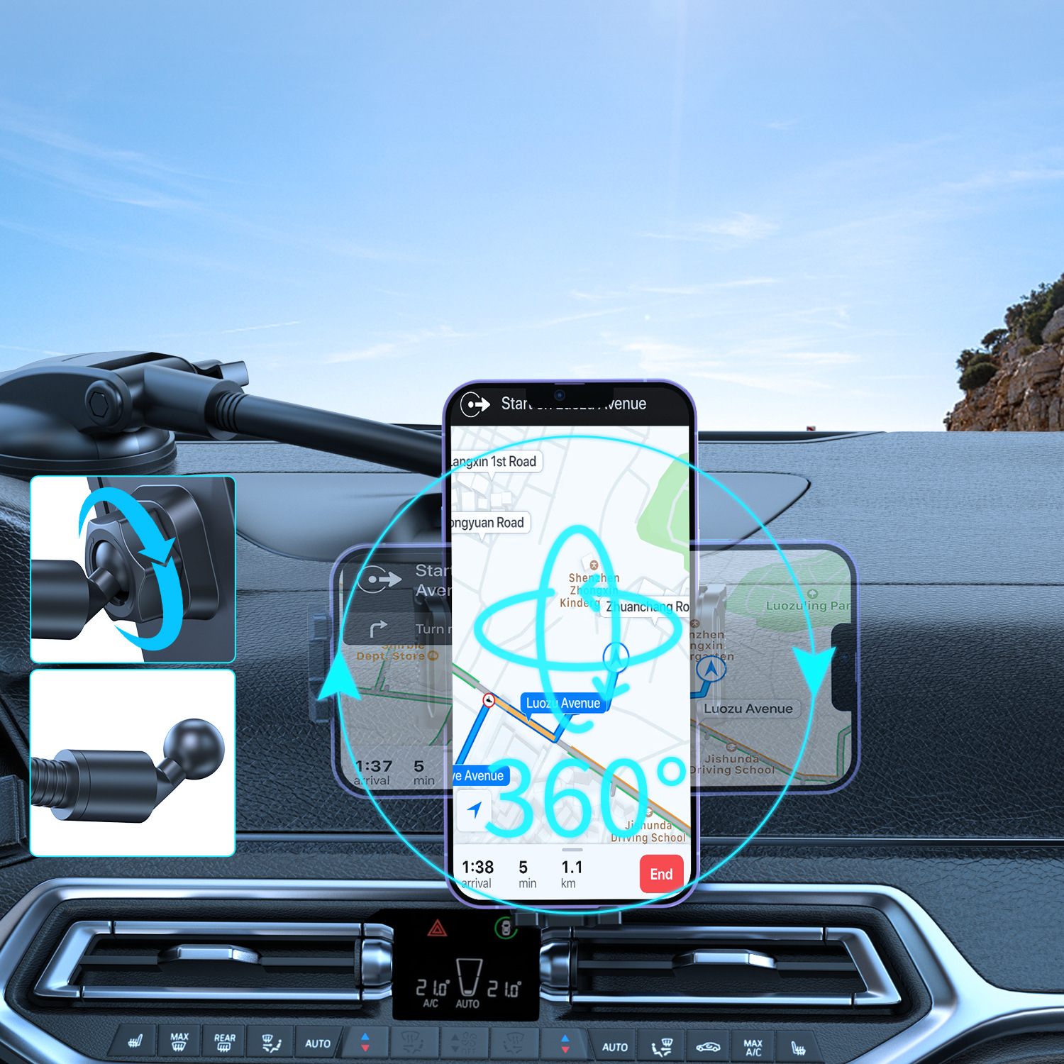 Automobile Phone Holder Air Conditioning Outlet - Image 7