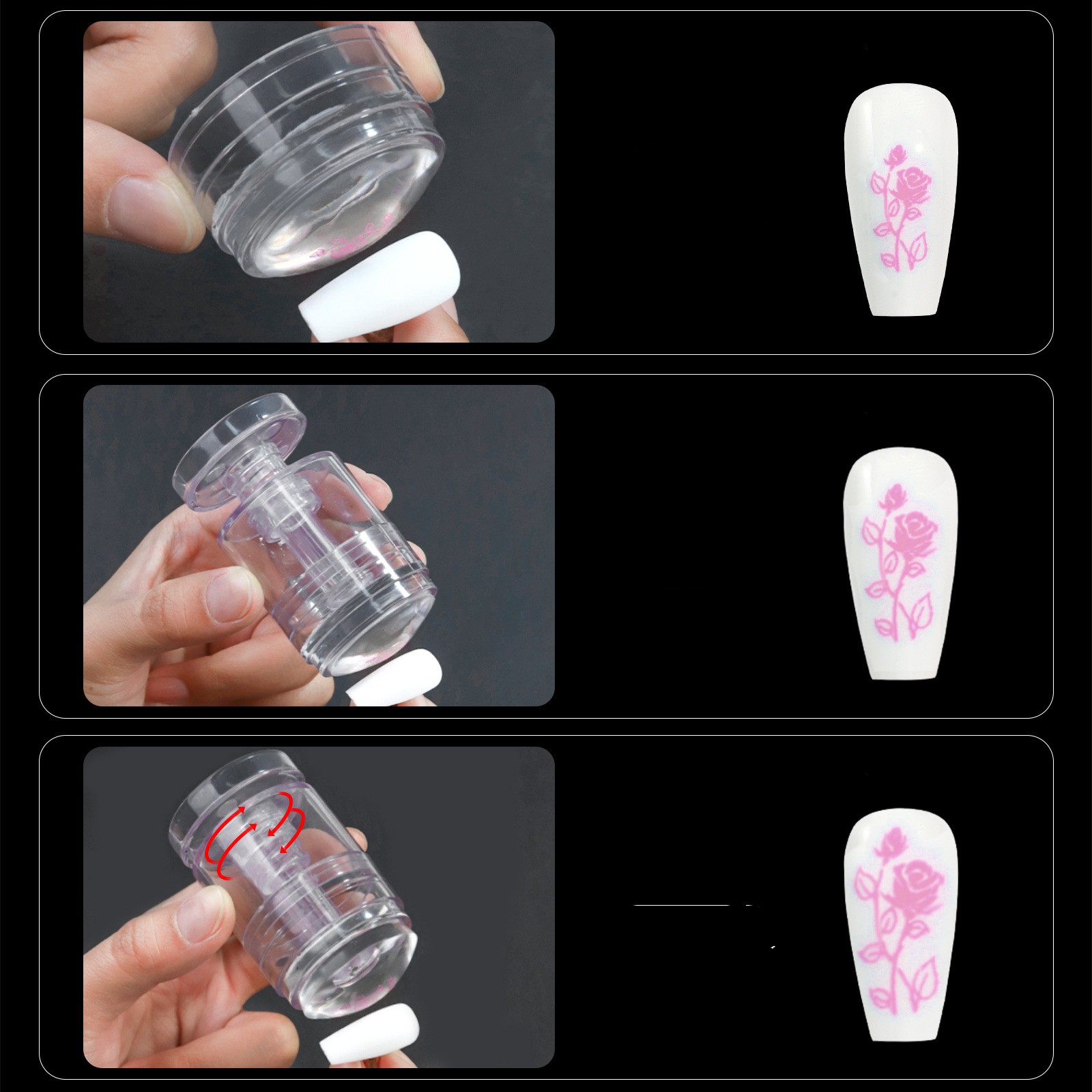 Rotatable Transparent Stamp Multi-function