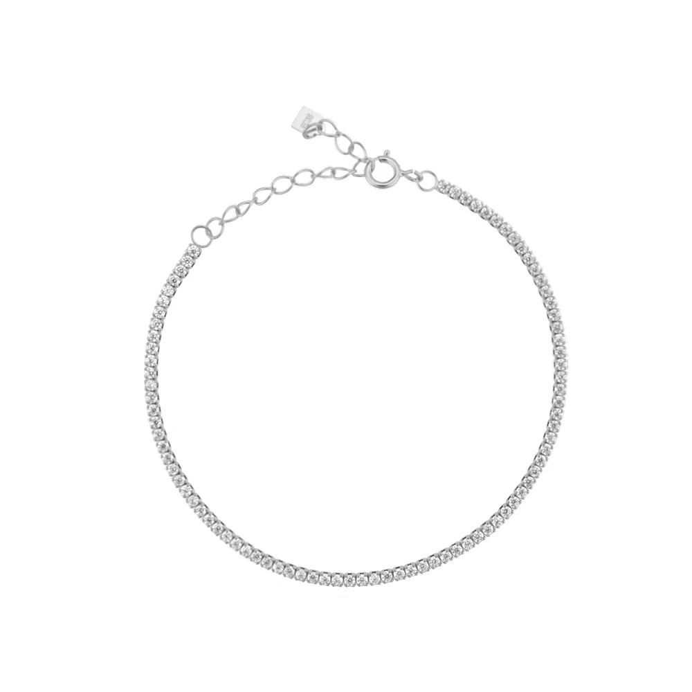 Zircon S925 Sterling Silver Color Chain Bracelet