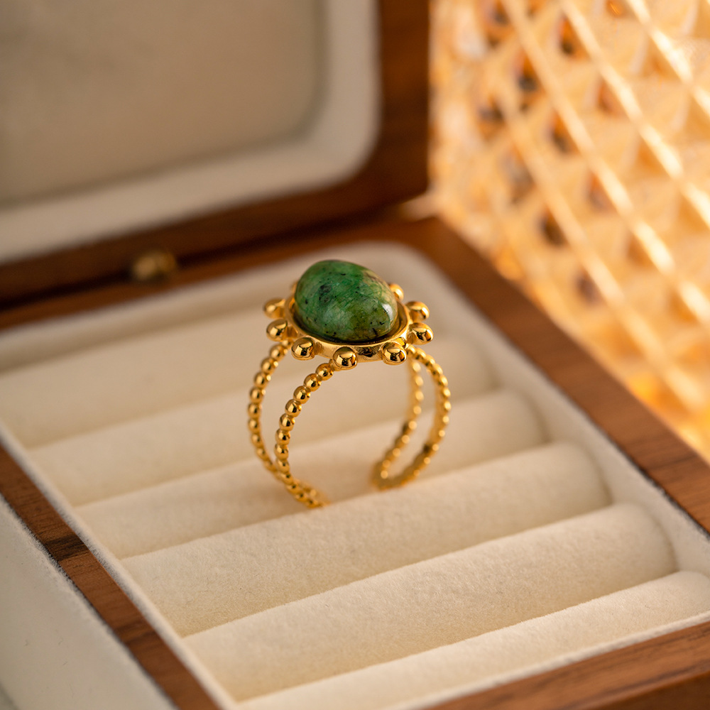 Retro Antique Natural Stone Ring