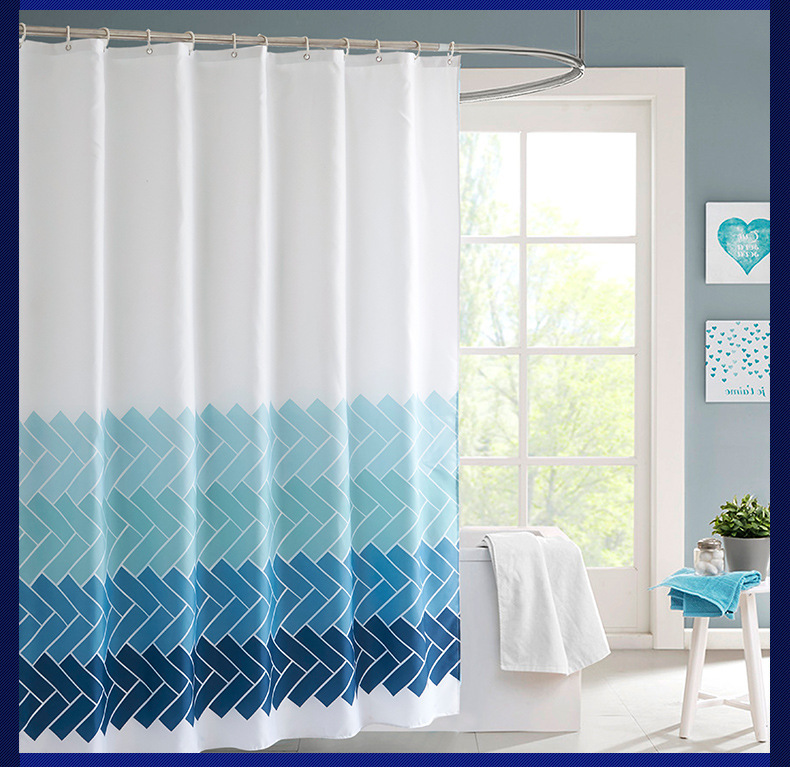 High-end Thickened Waterproof Bathroom Polyester Shower Curtain