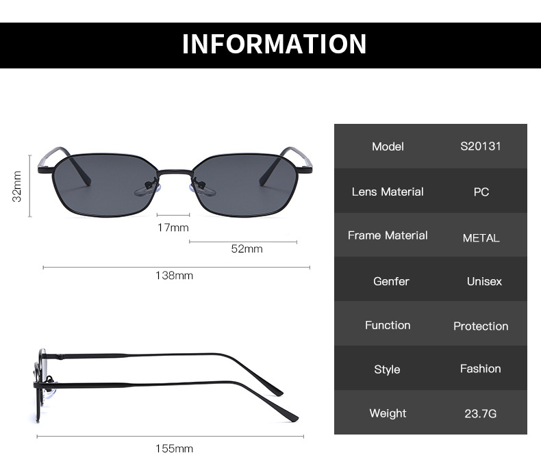 Title 5, New Small Frame Polygonal Sunglasses