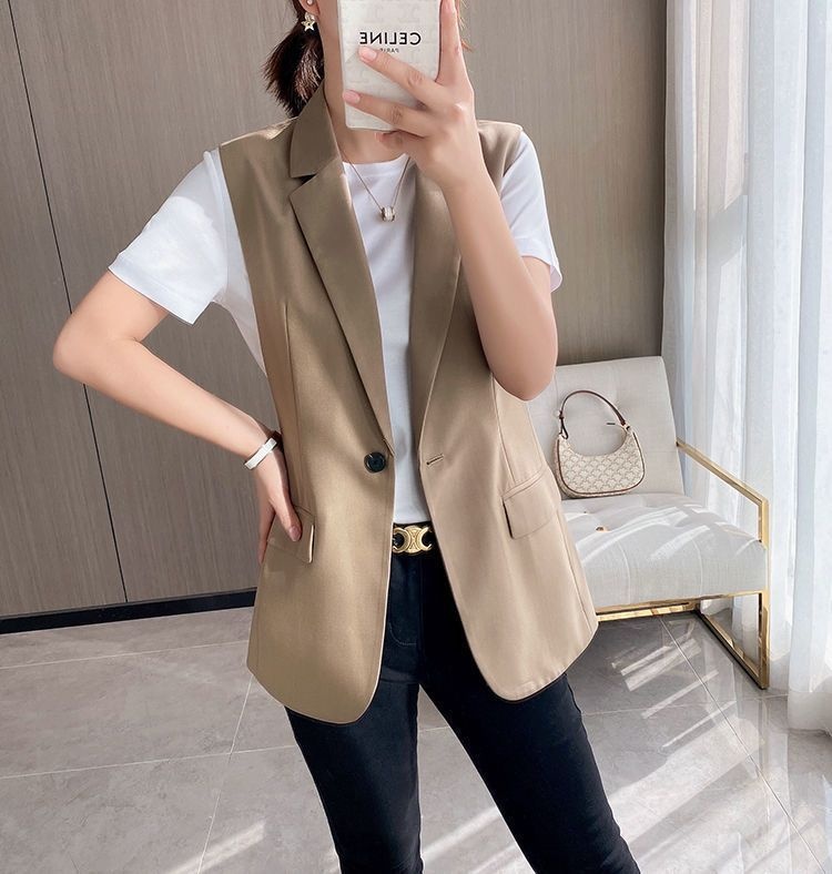 Simple Women's Business Suit Vest - Image 4