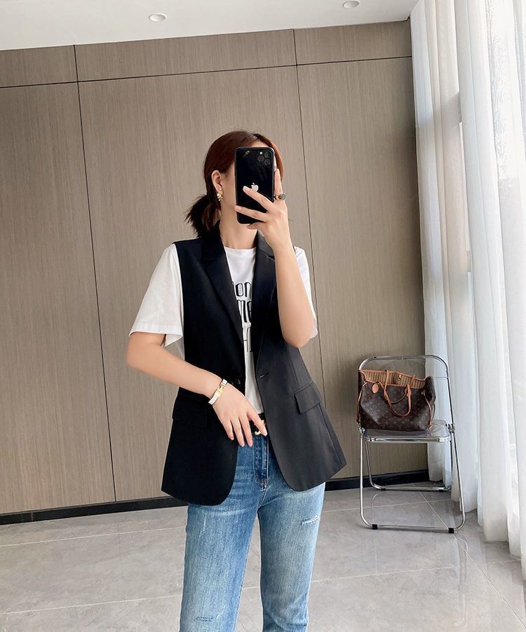 Simple Women's Business Suit Vest - Image 3