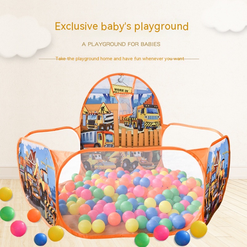 Title 1, Excavator Pattern Shooting Ball Pool Foldable O...