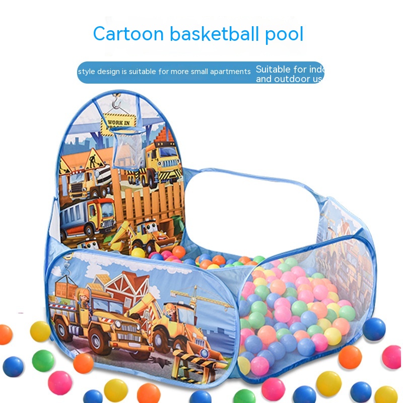 Title 4, Excavator Pattern Shooting Ball Pool Foldable O...