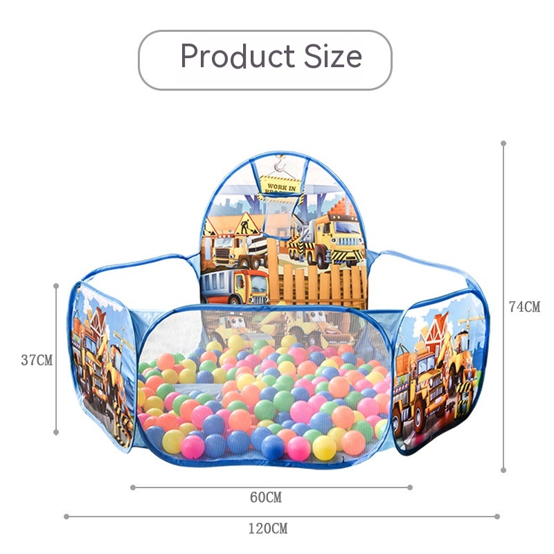 Title 5, Excavator Pattern Shooting Ball Pool Foldable O...