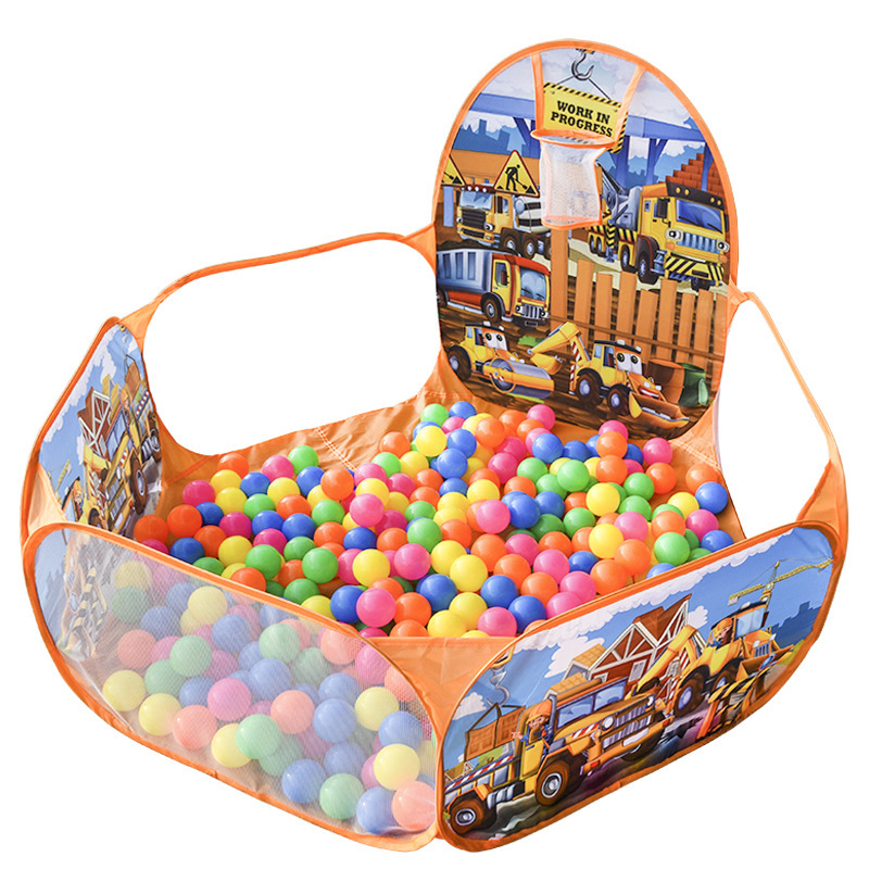 Title 6, Excavator Pattern Shooting Ball Pool Foldable O...