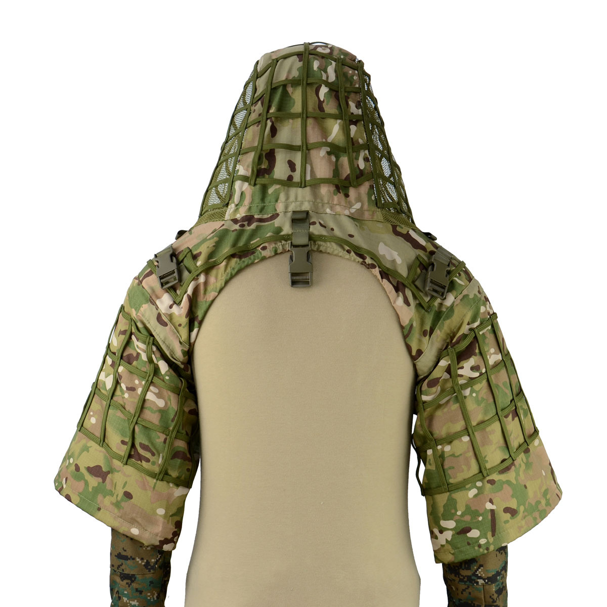 Title 1, Checked Cloth Military Fans Tactical Ghillie Su...