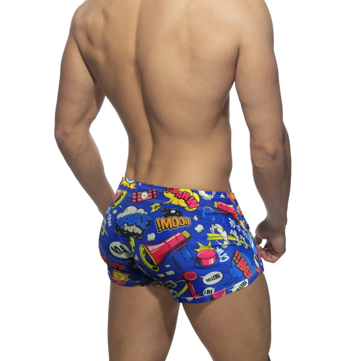 Men’s Swimming Trunks Printed Boxers Low Waist Sports Quick-drying Shorts