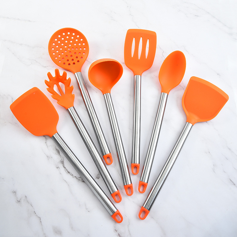 Title 2, Stainless Steel Silicone 7-piece Kitchen Ware S...