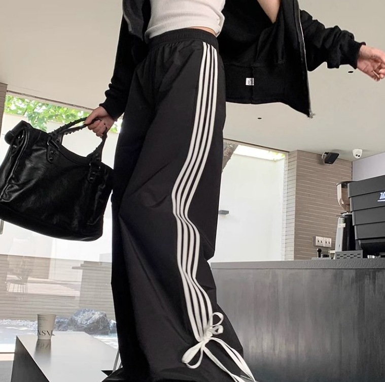 Women's Loose Leisure All-matching Black Wide-leg Pants