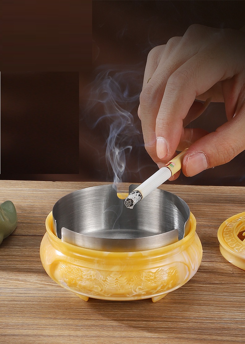 Creative Retro Incense Burner Ashtray Decoration With Lid - Image 10