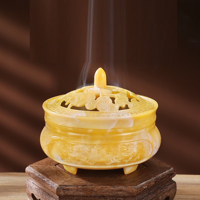 Creative Retro Incense Burner Ashtray Decoration With Lid - Image 3