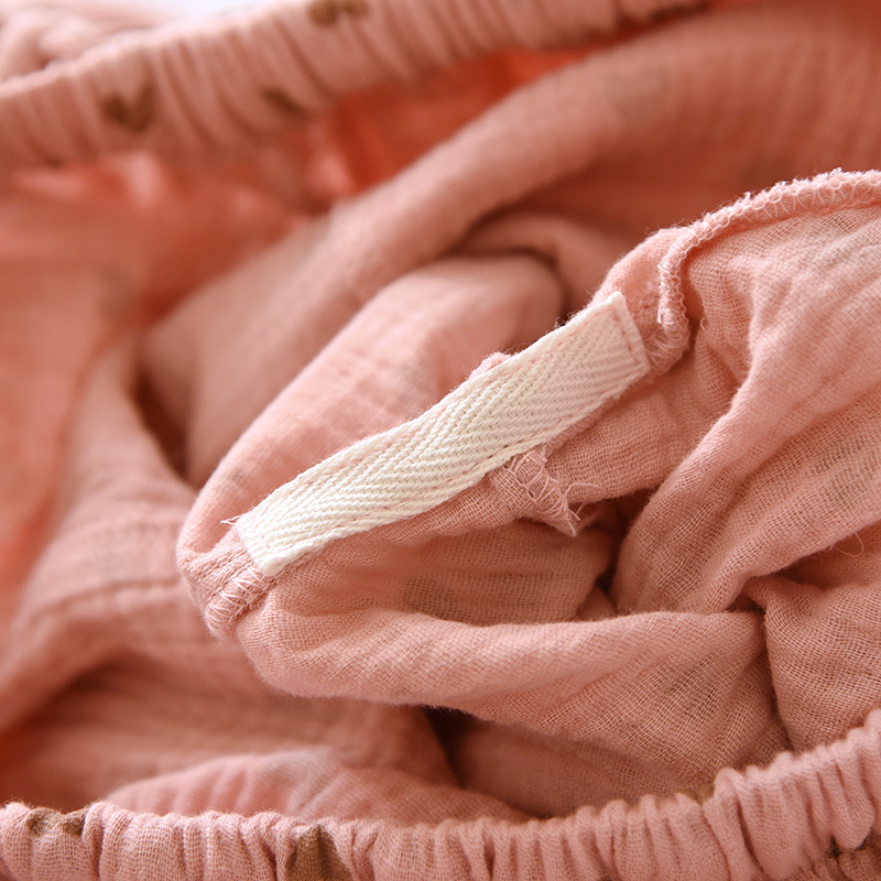 Women's Thin Loose Lace-up Crepe Printed Pajama Pants