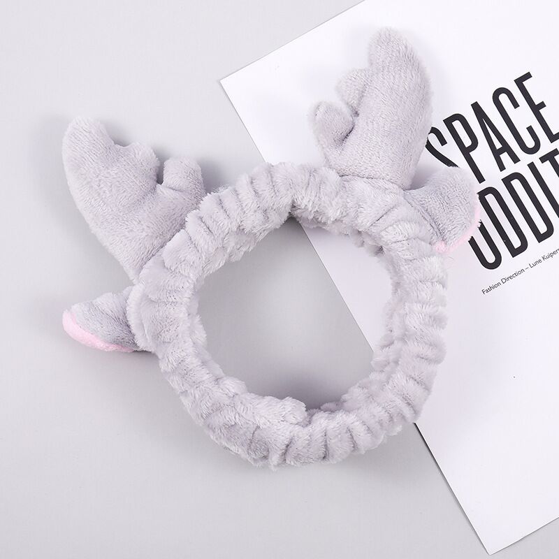 Bowknot Rabbit Ears Antlers Plush Washing Face Hair Band