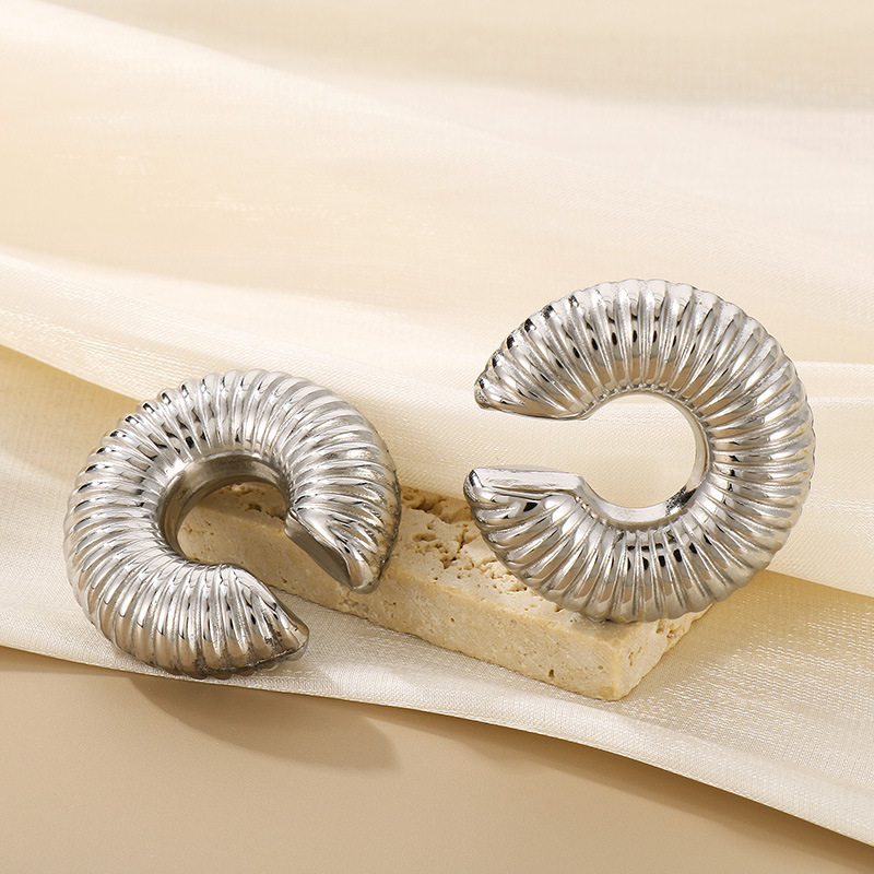 French Style Popular Donut Ear Clip - Image 19