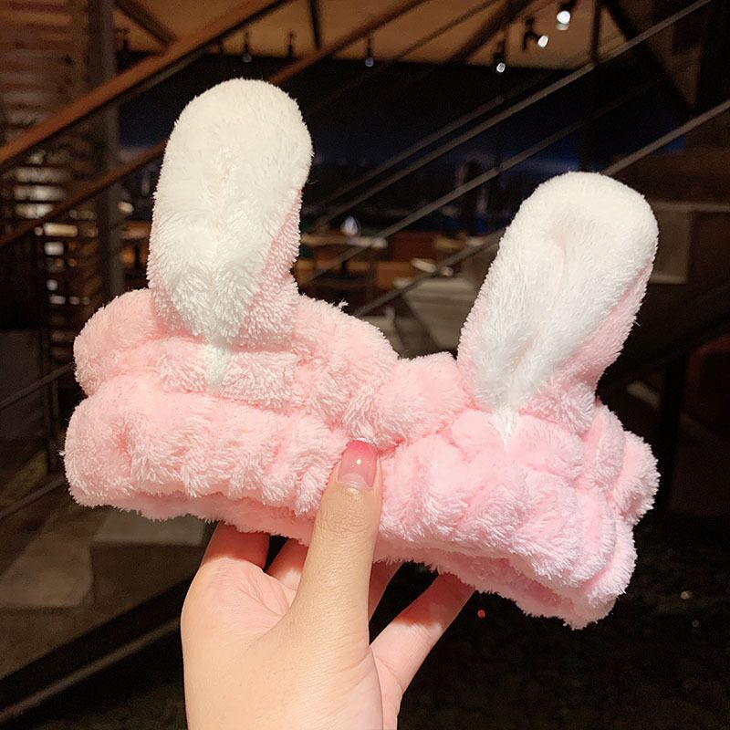 Title 9, Bowknot Rabbit Ears Antlers Plush Washing Face ...