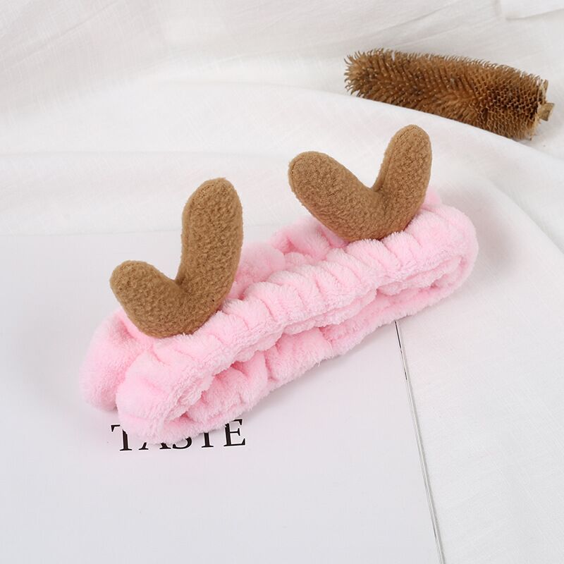 Title 10, Bowknot Rabbit Ears Antlers Plush Washing Face ...