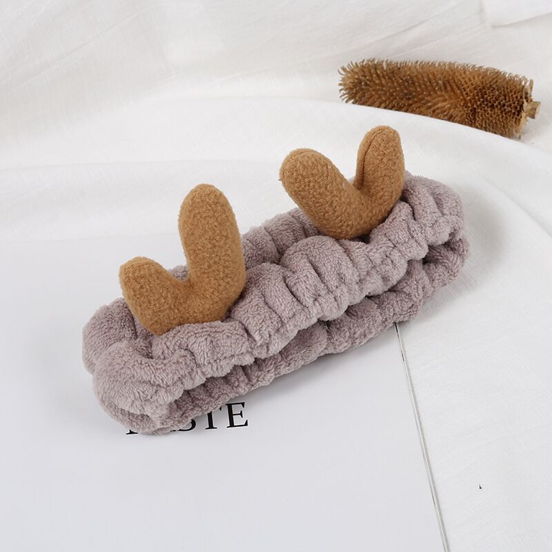 Title 11, Bowknot Rabbit Ears Antlers Plush Washing Face ...