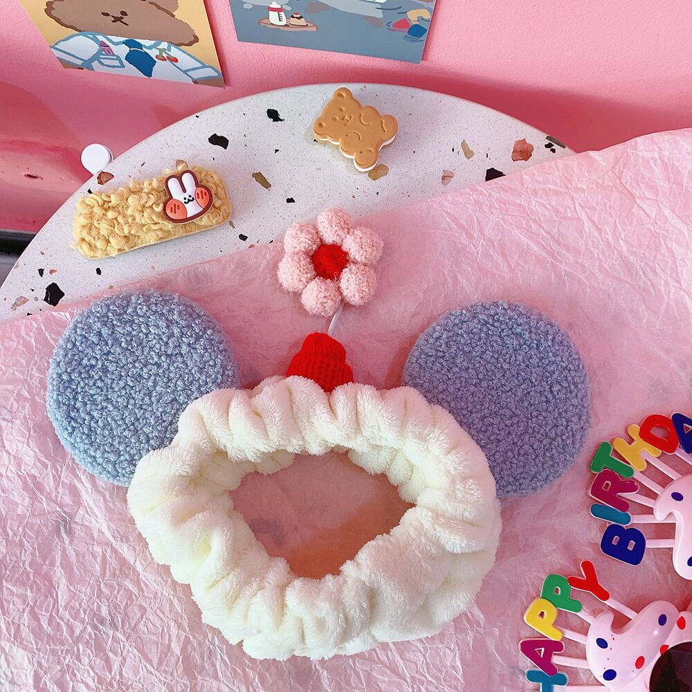 Title 16, Bowknot Rabbit Ears Antlers Plush Washing Face ...