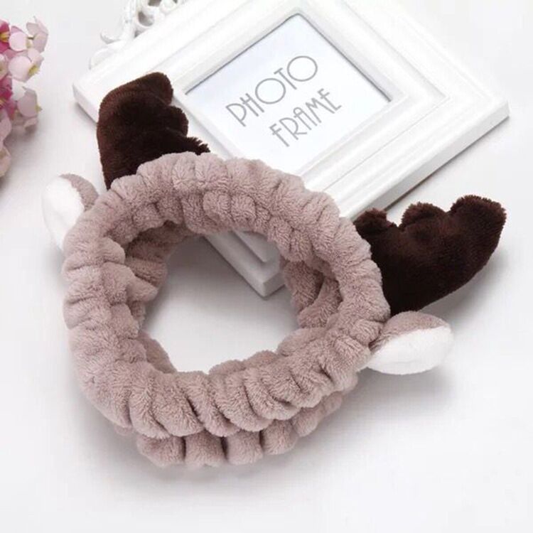 Title 25, Bowknot Rabbit Ears Antlers Plush Washing Face ...