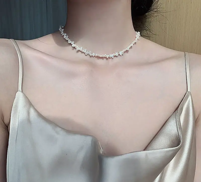 Small Irregular Freshwater Shaped Pearl Necklace