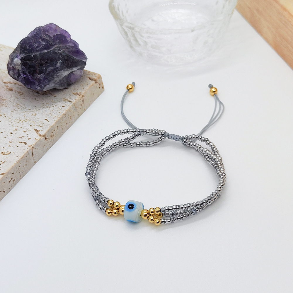 Ins Minority Simple Ethnic Style Golden Balls Beaded Bracelet